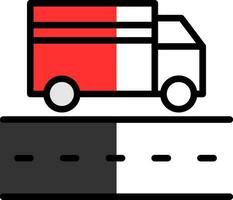 Truck Lane Vector Icon Design