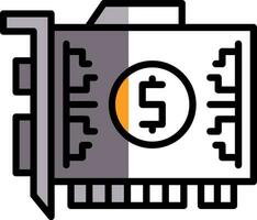 Gpu mining Vector Icon Design