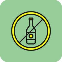 No Alcohol Vector Icon Design