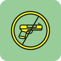 sin diseño de icono de vector de armas