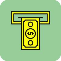 Cash withdrawal Vector Icon Design