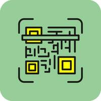 qr código escanear vector icono diseño