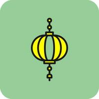 Paper lantern Vector Icon Design