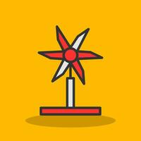 Wind Turbine Vector Icon Design