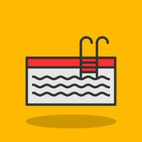 Swimming Pool Vector Icon Design