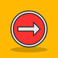 Turn Right Vector Icon Design