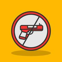 sin diseño de icono de vector de armas