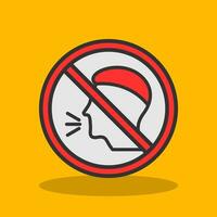 No Talking Vector Icon Design