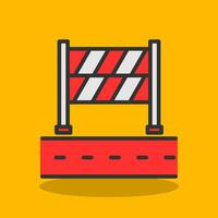 Road Block Vector Icon Design