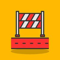 Road Block Vector Icon Design