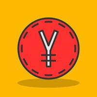 yen vector icono diseño