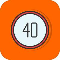 Speed Limit Vector Icon Design