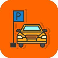 diseño de icono de vector de aparcamiento de coche