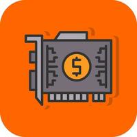 Gpu mining Vector Icon Design