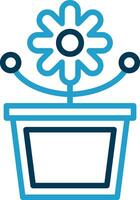 Flower Pot Vector Icon Design