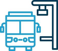 Bus Stop Vector Icon Design