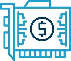 Gpu mining Vector Icon Design