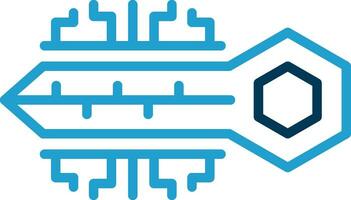 Digital key Vector Icon Design