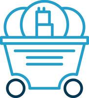 Mine cart Vector Icon Design