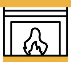 Fireplace Vector Icon Design