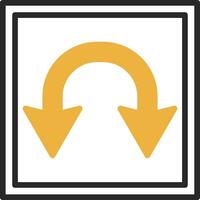 Double Curve Vector Icon Design