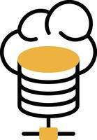 Cloud database Vector Icon Design