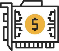 Gpu mining Vector Icon Design