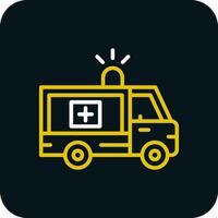 Ambulance Vector Icon Design