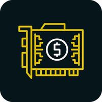 Gpu mining Vector Icon Design