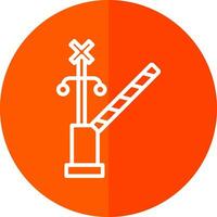 Level Crossing Vector Icon Design