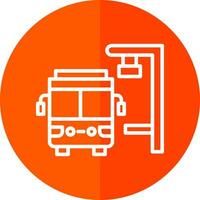 Bus Stop Vector Icon Design