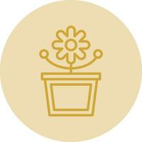 Flower Pot Vector Icon Design