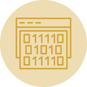 diseño de icono de vector de código binario