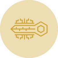 Digital key Vector Icon Design