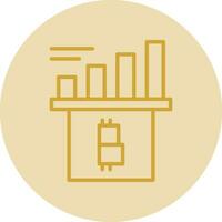 Cryptocurrency growing up Vector Icon Design