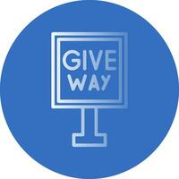 Give Way Vector Icon Design