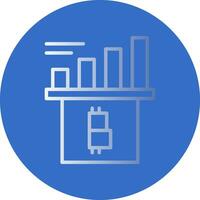 Cryptocurrency growing up Vector Icon Design