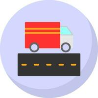 Truck Lane Vector Icon Design