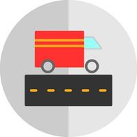 Truck Lane Vector Icon Design