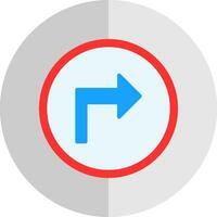 Turn Right Vector Icon Design