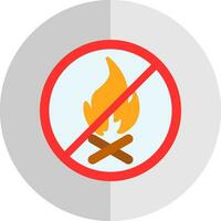 No fuego permitido vector icono diseño