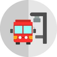 Bus Stop Vector Icon Design