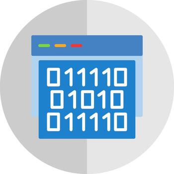 diseño de icono de vector de código binario