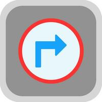 Turn Right Vector Icon Design