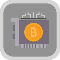 Bitcoin mining Vector Icon Design