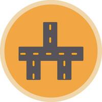 Crossroads Vector Icon Design