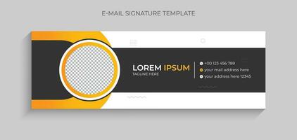 Multipurpose creative and minimal email signature or email footer design template for business. Business email signature design template. vector