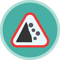 Falling Rocks Vector Icon Design