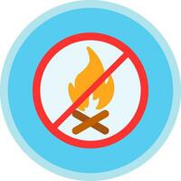 No fuego permitido vector icono diseño