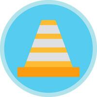 Traffic Cone Vector Icon Design